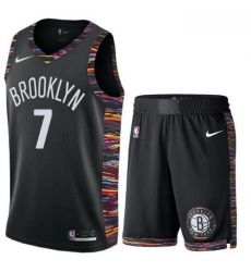 Nets 7 Kevin Durant Black City Edition Nike Swingman Jersey 28With Shorts