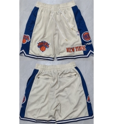 Men New Yok Knicks White 2025 Shorts  