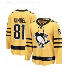 Pittsburgh Penguins  81 Ben Kindel Yellow Stitched Hockey Jersey