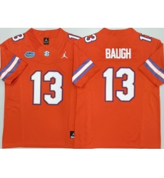 Men Florida Gators  13 Jadan Baugh Orange F U S E  Stitched Jersey