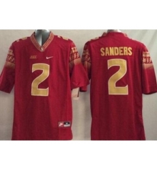 Florida State Seminoles (FSU) #2 Deion Sanders Red Stitched NCAA Limited Jersey