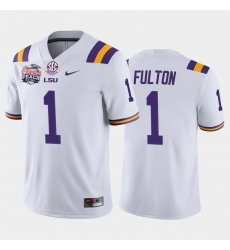 LSU Tiger Kristian Fulton White Home Men'S Jersey