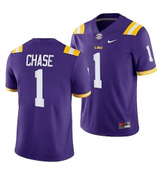 Lsu Tigers Ja'Marr Chase Purple College Football Men Jersey