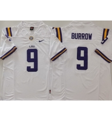 Men LSU Tigers #9 Joe Burrow White Stitched NCAA Jersey Men LSU Tigers #9 Joe Burrow White Stitched NCAA Jersey