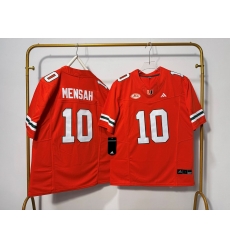 Men Miami Hurricanes 10 Darian Mensah Orange F U S E Stitched Jersey