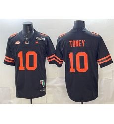 Men Miami Hurricanes 10 Malachi Toney Black F U S E 2026 26 Florida Patch Stitched Football Jersey Men Miami Hurricanes 10 Malachi Toney Black F U S E 2026 26 Florida Patch Stitched Football Jersey