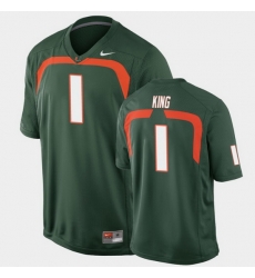 Men Miami Hurricanes D'Eriq King Game Green College Football Jersey