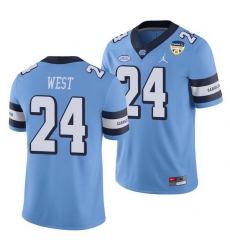 North Carolina Tar Heels Ethan West Carolina Blue 2021 Orange Bowl Game Jersey