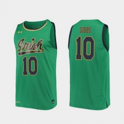 Men Notre Dame Fighting Irish T.J. Gibbs Replica Kelly Green College Basketball 2019 20 Jersey