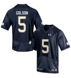 Men Under Armour 5 Replica Navy Blue Jersey