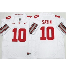 Men Ohio State Buckeyes 10 Julian Sayin White 2026 F U S E Limited Stitched Jersey Men Ohio State Buckeyes 10 Julian Sayin White 2026 F U S E Limited Stitched Jersey