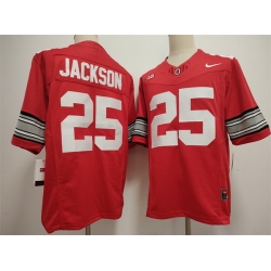 Men Ohio State Buckeyes  25 Lamar Bo Jackson Red 2026 F U S E  Limited Stitched Jersey