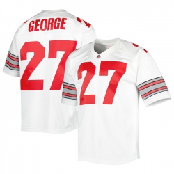 Men Ohio State Buckeyes  27 Eddie George White Stitched Jersey