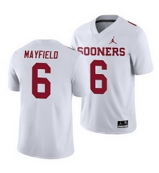 Oklahoma Sooners Baker Mayfield White Game Men'S Jersey