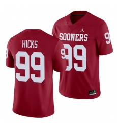 Oklahoma Sooners Marcus Hicks Crimson Alumni Men'S Jersey