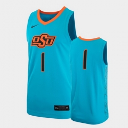 Men Oklahoma State Cowboys Turquoise Replica Alternate Jersey