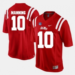 Eli Manning Red Ole Miss Rebels Alumni Football Game Jersey