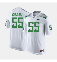 Men Oregon Ducks Hroniss Grasu College Football White Jersey