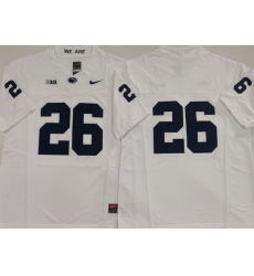 Men Penn State Nittany Lions White #26 Saquon Barkley Stitched NCAA Jersey