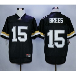 Purdue Boilermakers #15 Drew Brees Black Stitched NCAA Jersey