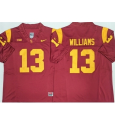 Men USC Trojans  13 Caleb Williams F U S E  Red Stitched Jersey