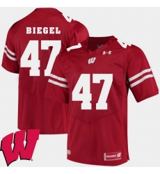 Men Wisconsin Badgers Vince Biegel Red Alumni Football Game Ncaa 2018 Jersey