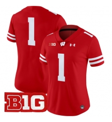 Women Wisconsin Badgers 1 Team Red 2024 Vapor Limited Jersey All Stitched Women Wisconsin Badgers 1 Team Red 2024 Vapor Limited Jersey All Stitched