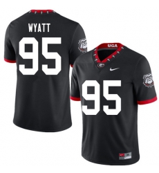 2020 Men #95 Devonte Wyatt Georgia Bulldogs Mascot 100th Anniversary College Football Jerseys Sale-B