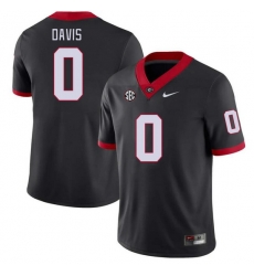 Men #0 Rian Davis Georgia Bulldogs College Football Jerseys Stitched-Black