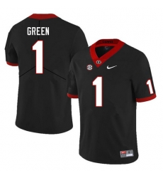 Men #1 Nyland Green Georgia Bulldogs College Football Jerseys Sale-Black