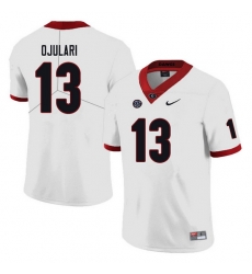 Men #13 Azeez Ojulari Georgia Bulldogs College Football Jerseys WHITE