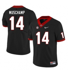 Men #14 Jackson Muschamp Georgia Bulldogs College Football Jerseys Sale-Black