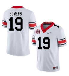 Men #19 Brock Bowers Georgia Bulldogs Nationals Champions 40th Anniversary College Football Jerseys