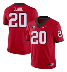 Men #20 Sevaughn Clark Georgia Bulldogs College Football Jerseys Stitched-Red