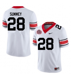 Men #28 Anthony Summey Georgia Bulldogs College Football Jerseys Sale-40th Anniversary