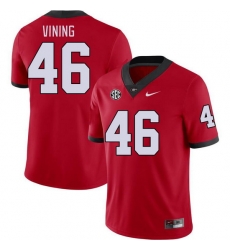 Men #46 George Vining Georgia Bulldogs College Football Jerseys Stitched-Red