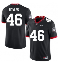 Men #46 Payton Bowles Georgia Bulldogs College Football Jerseys Sale-100th Anniversary