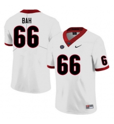 Men #66 Aliou Bah Georgia Bulldogs College Football Jerseys Sale-White Anniversary