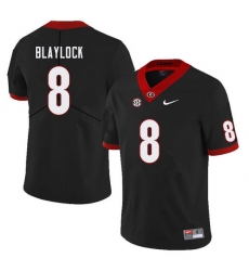 Men #8 Dominick Blaylock Georgia Bulldogs College Football Jerseys Sale-Black