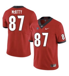 Men #87 Tre McKitty Georgia Bulldogs College Football Jerseys Sale-Red