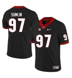 Men #97 Matthew Sumlin Georgia Bulldogs College Football Jerseys Sale-Black Anniversary