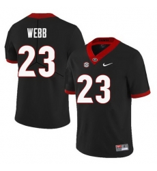 Men Georgia Bulldogs #23 Mark Webb College Football Jerseys Sale-Black