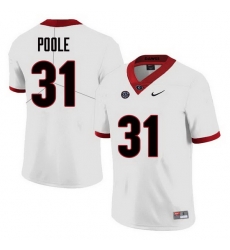 Men Georgia Bulldogs #31 William Poole College Football Jerseys Sale-White