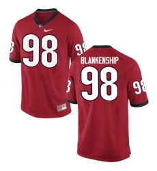 Men Georgia Bulldogs #98 Rodrigo Blankenship College Football Jerseys-Red