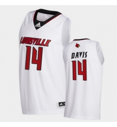 Men Louisville Cardinals Dre Davis College Basketball White Swingman 2020 21 Jersey