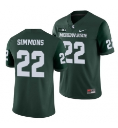 Michigan State Spartans Jordon Simmons Green College Football Michigan State Spartans Jersey