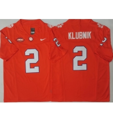 Men Clemson Tigers Orange #2 Cade Klubnik Stitched F U S E NCAA Jersey