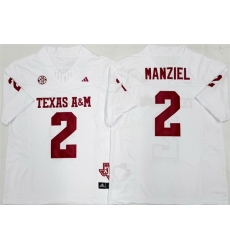 Men Texas A 26M Aggies Lions 2 Johnny Manziel White F U S E Stitched Jersey Men Texas A 26M Aggies Lions 2 Johnny Manziel White F U S E Stitched Jersey