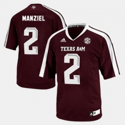 Men Texas A M Aggies Johnny Manziel College Football Red Jersey