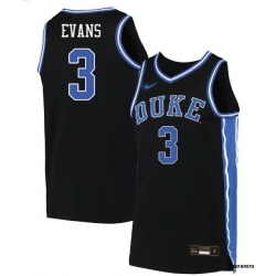 Men Duke Blue Devils Isaiah Evans #3 Black Stitched NCAA Basketball Jersey